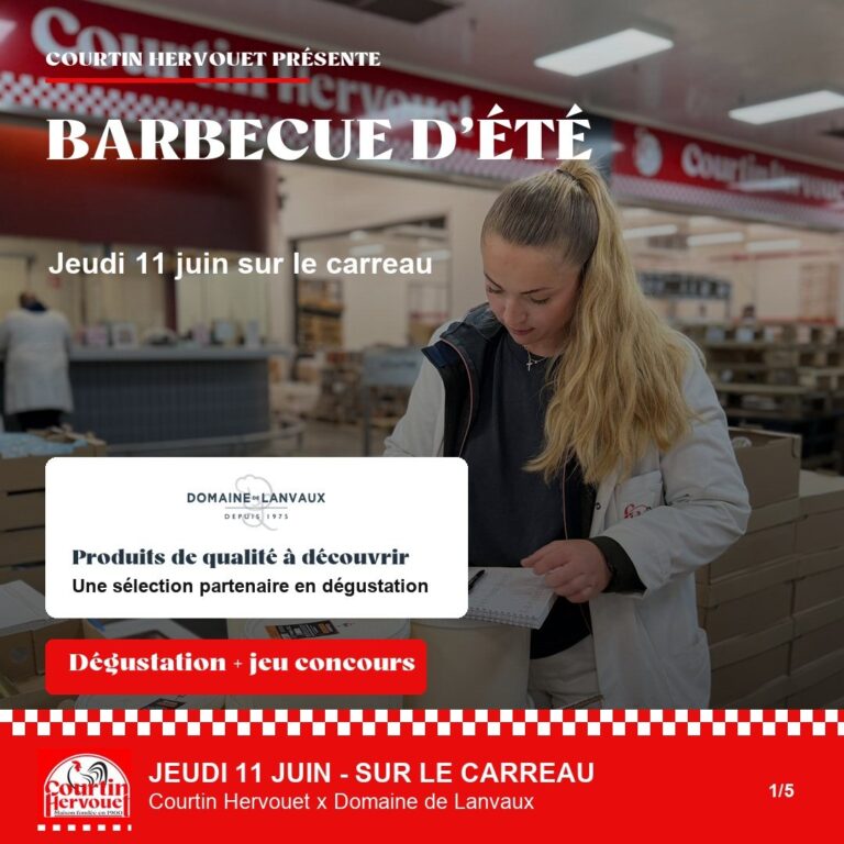 Visuel de l'animation barbecue d'été Domaine de Lanvaux sur le carreau Courtin Hervouet