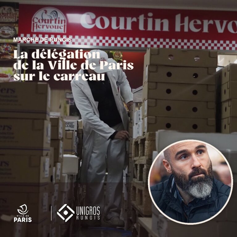 Visuel de la visite de la délégation de la Ville de Paris sur le carreau Courtin Hervouet